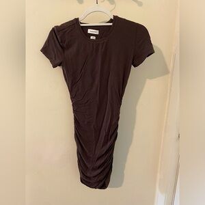 Babaton (Aritzia) brown bodycon dress